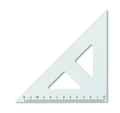 KOH Dreieck Plast 45° 12 cm Lineal transparent 1