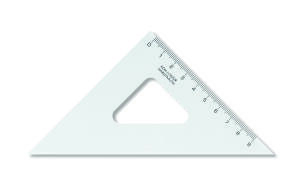 KOH Dreieck Plast 45° 9 cm Lineal transparent