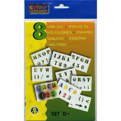 Centro Blo Pen - Schablonen 8er Pack "Buchstab&Zahlen" - D+