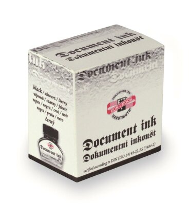 KOH Tinte - Dokumententinte schwarz , 30 ml Glasflasche