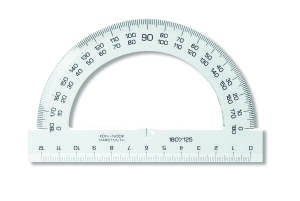 KOH Winkelmesser Plast 180° D = 12,5 cm Transparent