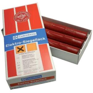 Gutenberg Siegellack für Elektro-Siegelstift - 3 Stangen, zinnoberrot