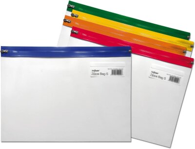 "Snopake Zippa Bag ""S"" in A 4 plus (370 x 260 mm) farbig sortiert 1 Stück"