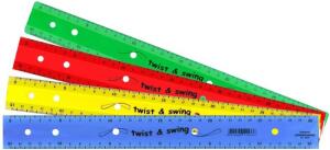 Standardgraph Twist & Swing OFFICE Lineal 30 cm unzerbrechlich zum abheften 6x4 Farben sortiert