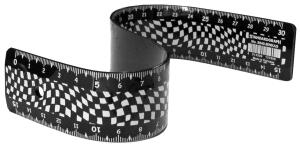 Standardgraph Twist & Swing Lineal 30 cm B&W schwarz Karo 1 Stück