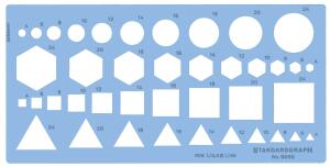 Standardgraph Kombischablone blau 1 Stück