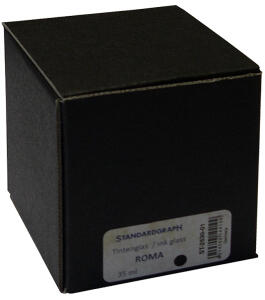 Standardgraph Tintenglas ROMA 35 ml rund mit Deckel aus Bakelit leer 1 Stück