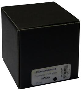 Standardgraph Tintenglas ROMA 35 ml rund mit Deckel aus Bakelit leer