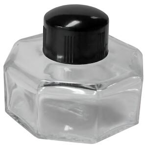Tintenglas OTTAGONALE 60 ml achteckig mit Deckel aus Bakelit leer