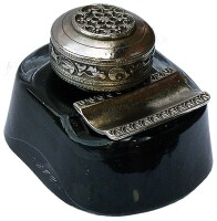 Rubinato Tintenglas mit 48 ml schwarzer Tinte und...
