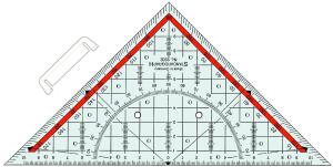 Standardgraph Zeichendreieck 23 cm abn. Griff 1 Stück