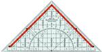 Standardgraph Zeichendreieck 23 cm abn. Griff 1 Stück