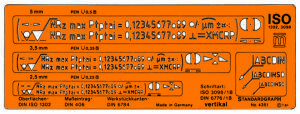 Standardgraph Oberflächenzeichen ISO gerade 1 Stück