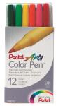 Pentel Faserschreiber Colour Pen 0,6mm Set 12 Farben...