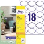 Zweckform Etiketten 63,5x42,3mm oval L6024REV-25 450ST