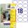 Zweckform Etiketten 63,5x42,3mm oval L6024REV-25 450ST