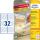 Zweckform L6031REV-25 Universal-Etiketten, 96 x 16,9 mm, 30 Bogen/960 Etiketten, weiß