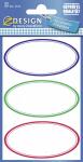 Zweckform Einmachetikett oval fbg. Rand 76x120 mm 3742...