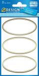 Zweckform Einmachetikett oval Goldrand 76x120 mm 59419  6...