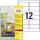 Zweckform L4776REV-20 Folienetiketten - 99,1 x 42,3 mm, weiß, 240 Etiketten, ablösbar, wetterfest