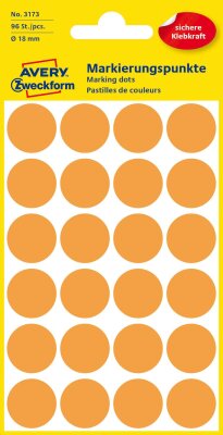 Zweckform 3173 Etiketten D18mm 96ST l´orange