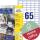 Zweckform 3666-10 perm. Universaletiketten 10BL 38x21 weiß