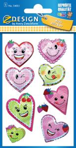 Zweckform 54051 3D-Sticker Schmucketikett 3D Herzen