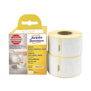 Zweckform Rollenetiketten 28x89mm weiß AS0722370 perman.