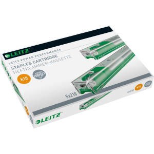 LEITZ 5593 Heftklammern K10 EinwegKassette 5x210 Stück grün