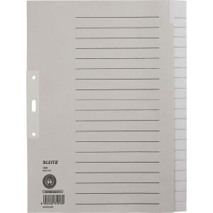 LEITZ 1220 Register Tauenpapier A4 Überbreite 20Blatt grau