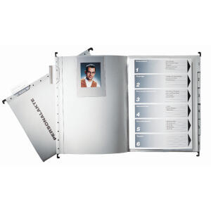 LEITZ 30041 Hängemappe Personalakte DIN A4 Karton 5fachRegister grau