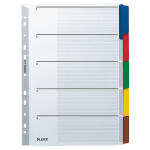 LEITZ 4320 Register blanko Karton A4 5 Blatt Taben 5farbig