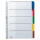 LEITZ 4320 Register blanko Karton A4 5 Blatt Taben 5farbig