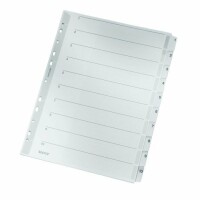 LEITZ 4324 Zahlenregister 110 A4 Karton 10Blatt grau