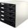 LEITZ 5280 Schubladenset PostSet A4/C4 5 halboffene Schubladen lichtgrau/schwarz