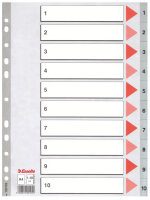 LEITZ Register A4 110 grau PP FolieDeckblatt aus...