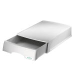 LEITZ 5210 Briefkorb Plus mit Schublade A4 Polystyrol grau