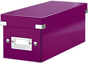 Archivbox Click und Store CD Graukarton violett