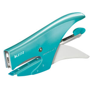 LEITZ Heftzange Wow met. eisblau Heftzange WOW mit Hinterlademechanik f