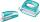 LEITZ 5561 Set Mini Locher Heftgerät NeXXt WOW eisblau metallic