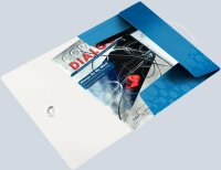 LEITZ 4599 Eckspannermappe WOW A4 PP blau metallic