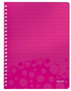 Collegeblock WOW A4 PP-Einband kariert pink metallic