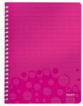 Collegeblock WOW A4 PP-Einband kariert pink metallic