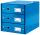 LEITZ Schubladenbox Wow metallicblau Schubladenset Click und Store WOW mit 3 S