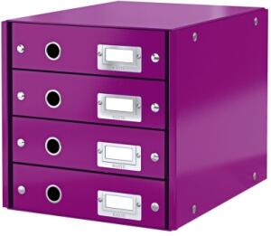 LEITZ Schubladenbox Wow met.violett Schubladenset Click und Store WOW mit 4 S