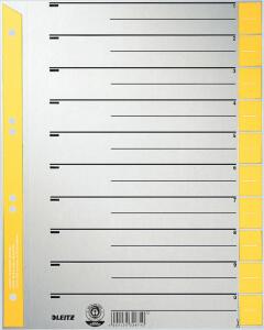 LEITZ 1652 Trennblätter A4 Überbreite gelb farbiger Lochrand 100 Stück