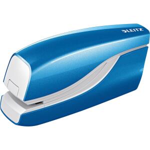 LEITZ 5566 Elektrisches Heftgerät WOW 10Blatt blau metallic