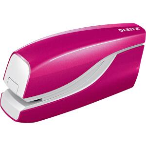 LEITZ 5566 Elektrisches Heftgerät WOW 10Blatt pink metallic