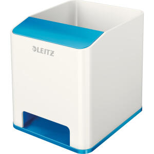LEITZ Stifteköcher WOW Sound weiß/blau met. Sound Stifteköcher WOW Duo Colour