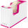 LEITZ 53641023 Duo Colour Tischabroller WOW +1RL weiß/pink met.Universell einsetzbar für Klebefilmrollen bis 19 mmx33 m und einem Kerndurchme